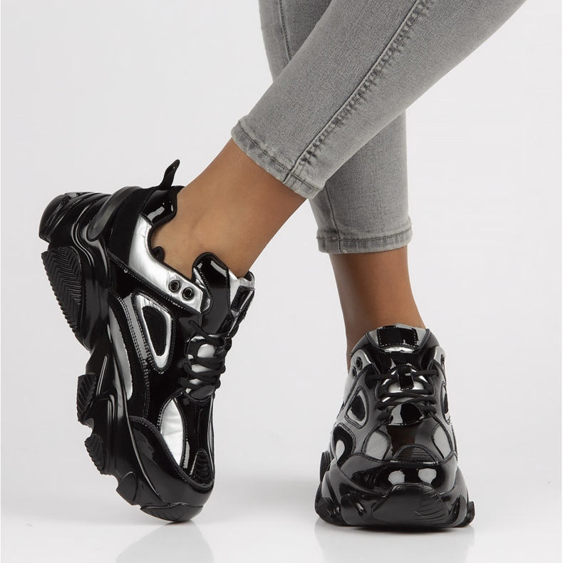 Sneakers in pelle Filippo BJ1848-SP argento nero 2