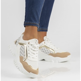 Sneakers Filippo BB116 bianche e beige bianca 1