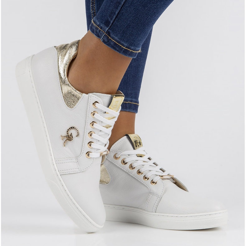 Sneakers in pelle Filippo 128 bianche bianco 2