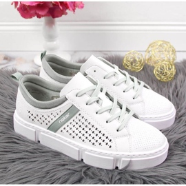 Scarpe traforate in pelle Rieker W RKR509 bianco bianca 2