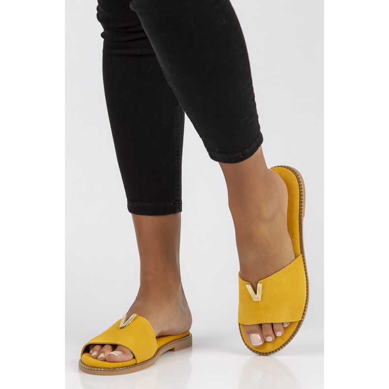 Ciabatte Filippo LH-200 in pelle gialle giallo 1