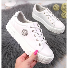 Scarpe con plateau in pelle Filippo W PAW320A bianco 1