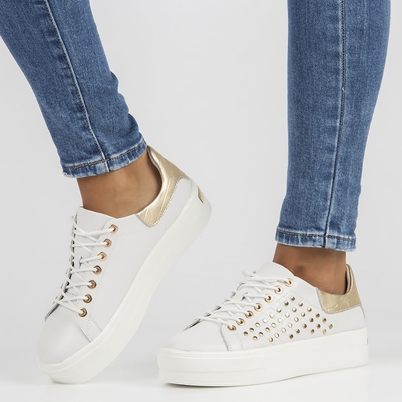 Scarpe in pelle FILIPPO DP3531 / 22 Wh bianco d'oro 2