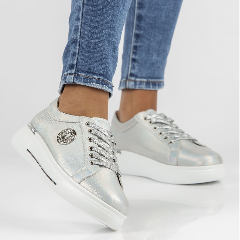 Scarpe in pelle FILIPPO DP3506/22 Si argento 1