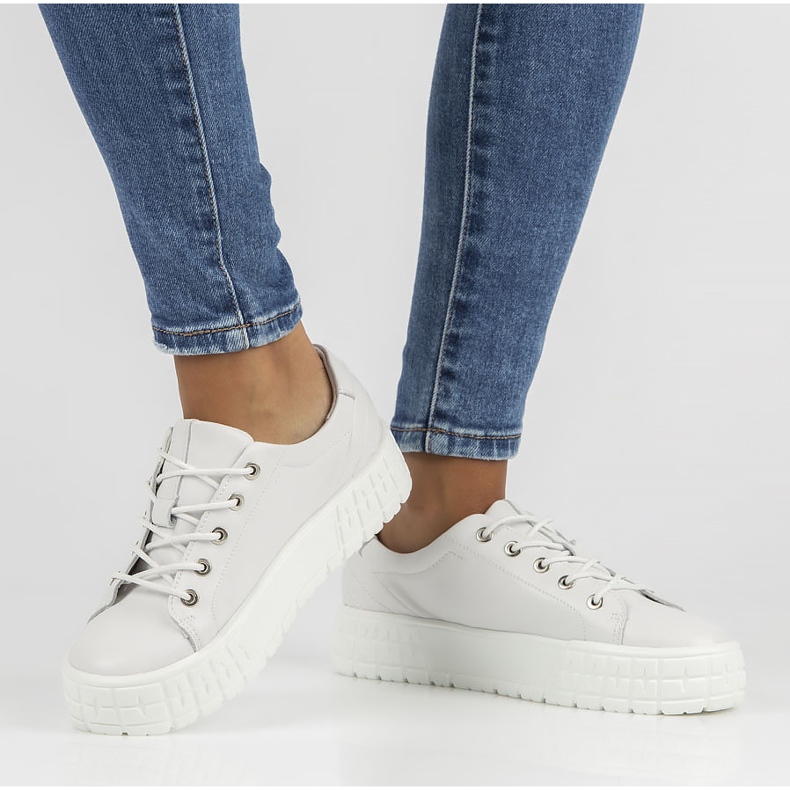 Sneakers in pelle FILIPPO DP3528 / 22 Wh bianche bianco 2