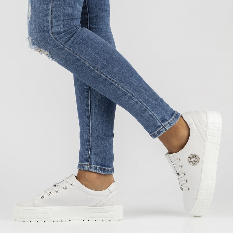 Sneakers in pelle FILIPPO DP3528 / 22 Wh bianche bianco 1