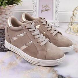 Sneakers in pelle sulla piattaforma Filippo W PAW324A beige 2