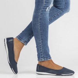 Ballerine in pelle Filippo DP3681/22 Nv blu navy 2