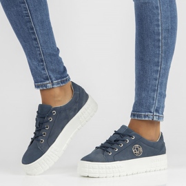 Sneakers in pelle FILIPPO DP3528/22 Nv blu navy 1