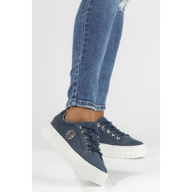 Sneakers in pelle FILIPPO DP3528/22 Nv blu navy 2