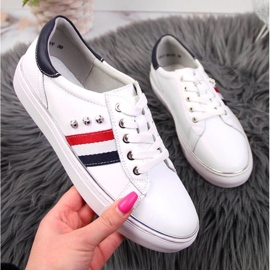 Scarpe sneakers in pelle Vinceza W JAN87 bianche bianco 1