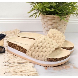 Ciabatte con plateau Potocki W WOL66B beige 2