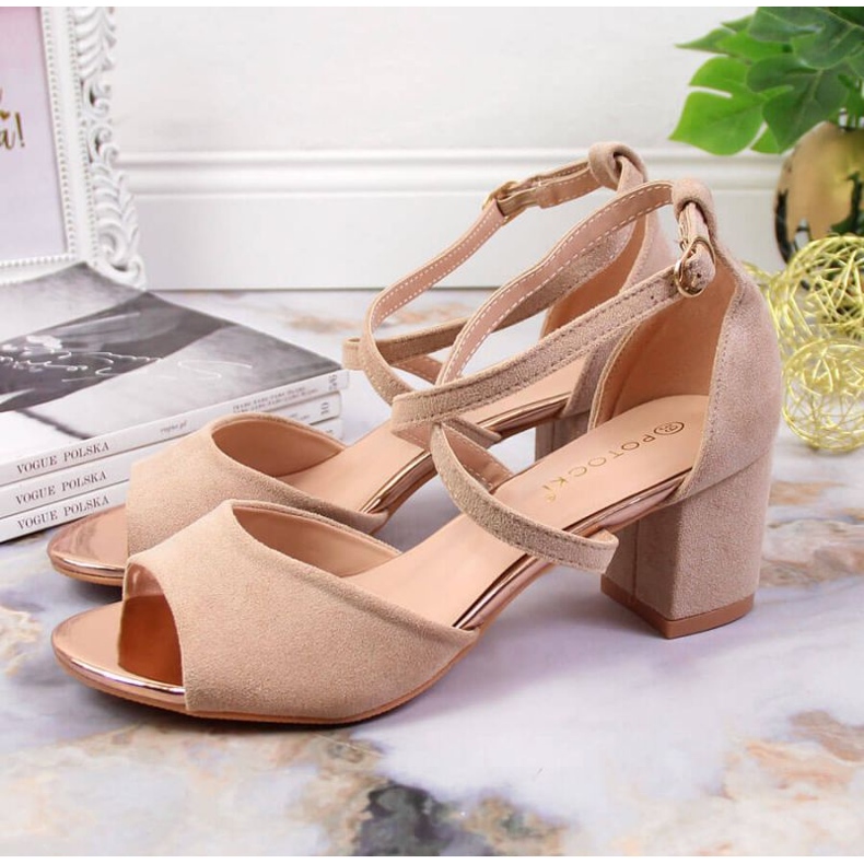 Sandali sul palo Potocki W WOL67B beige 2