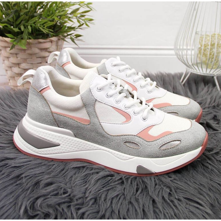 Sneakers sportive Vinceza W JAN91B bianche bianca grigio 2