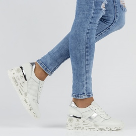 Sneakers in pelle Filippo DP3550 / 22 Wh bianche bianco 2