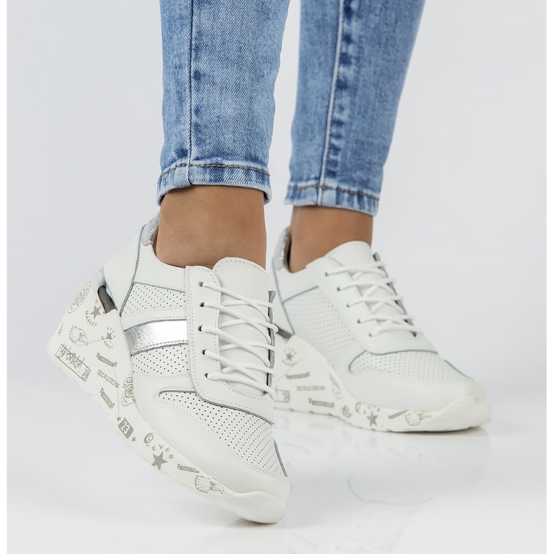 Sneakers in pelle Filippo DP3550 / 22 Wh bianche bianco 1