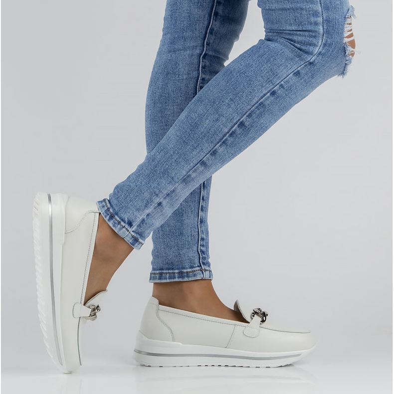 Scarpe in pelle Filippo DP3555 / 22 Wh bianco 1