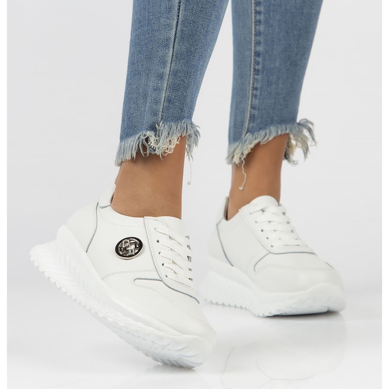 Sneakers in pelle Filippo DP3547 / 22 Wh bianche bianca 1
