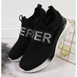 Scarpe calzini slip on Vinceza W JAN122A nero 2