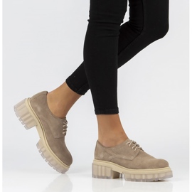 Scarpa in camoscio Filippo 20099 tortora beige marrone 1