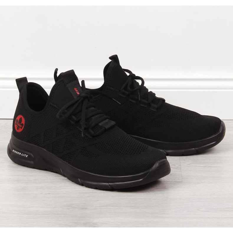 Rieker M RKR534 calzini neri scarpe sportive nero 1