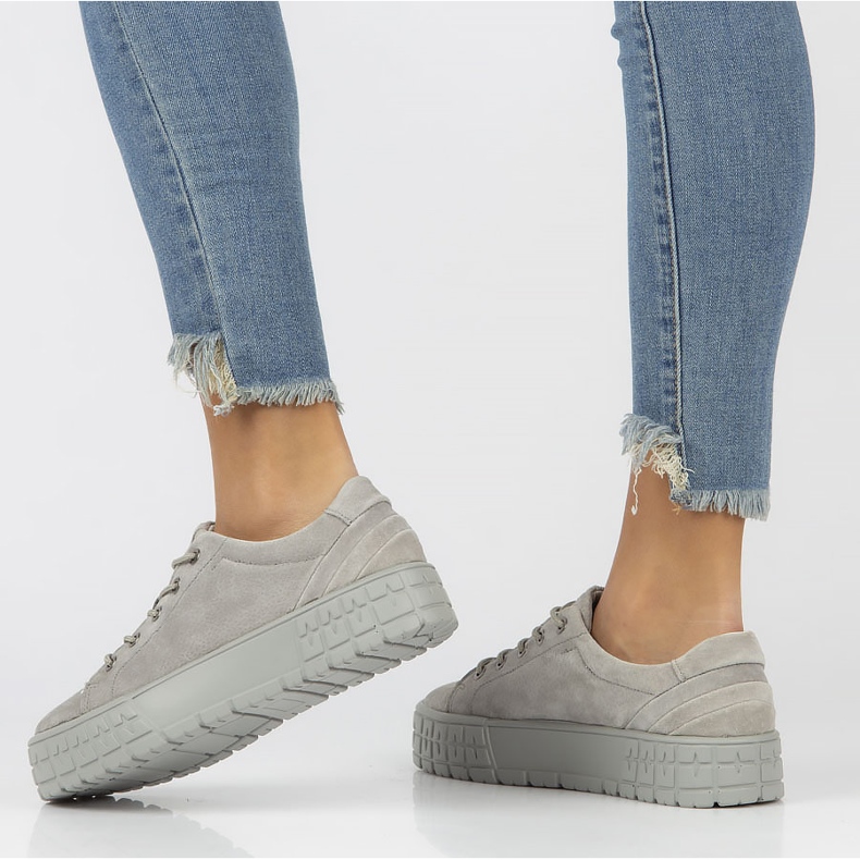 Sneakers in pelle FILIPPO DP3527/22 Gr grigio 2