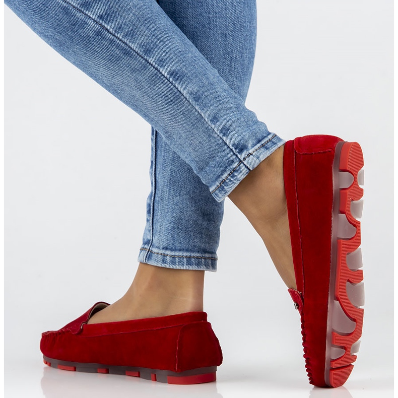 Mocassini Filippo DP2037 / 22 Rd in pelle rossi rosso 2