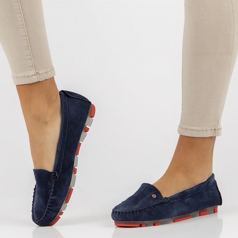 Mocassini in pelle Filippo DP2037/22 Nv Rd blu navy 2