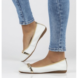 Ballerine in pelle Filippo DP3709 / 22 Wh bianche bianco 1