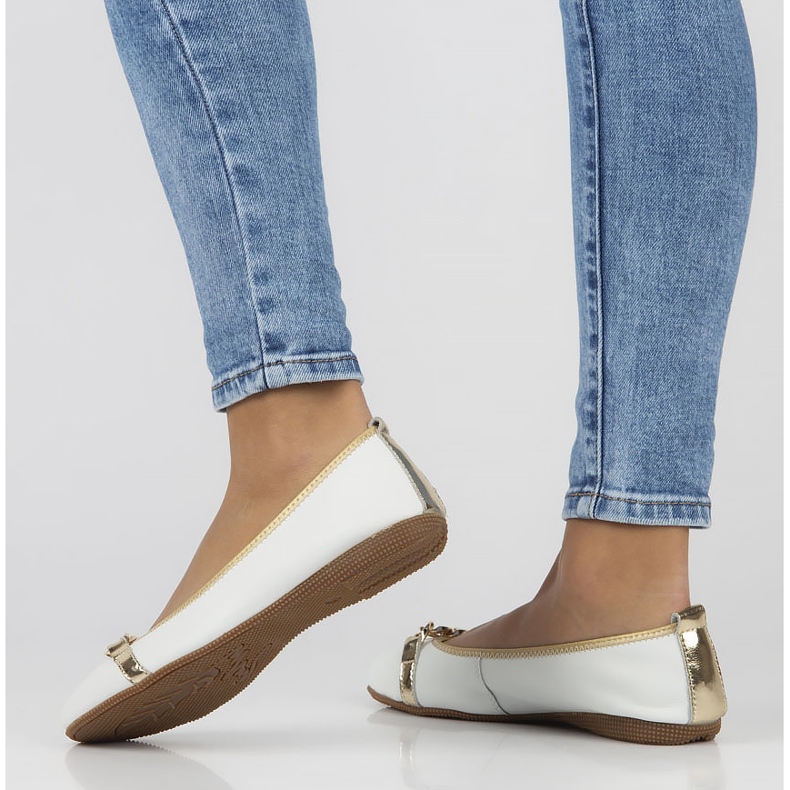 Ballerine in pelle Filippo DP3709 / 22 Wh bianche bianco 2