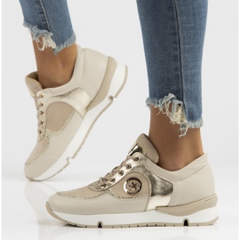 Sneakers in pelle Filippo 141 beige 1