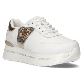Sneakers in pelle Filippo DP3688 / 22 Wh Go bianche bianca d'oro 1