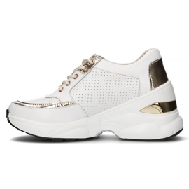 Sneakers in pelle Filippo DP3655 / 22 Wh bianche bianca d'oro 1
