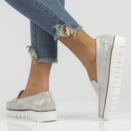 Mocassini in pelle Filippo DP3534/22 Si argento d'argento 1