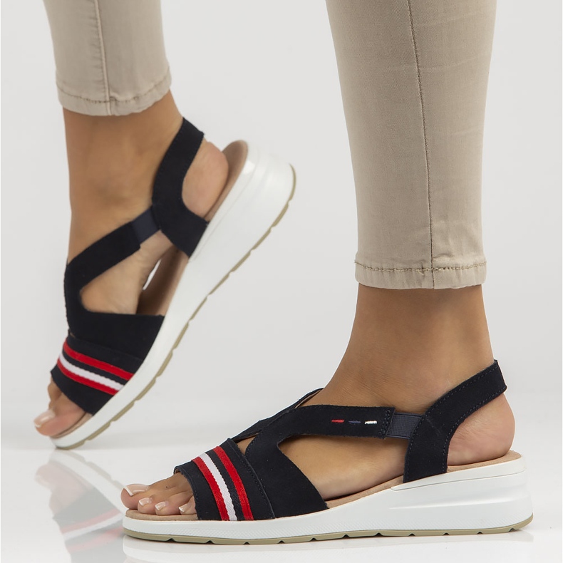 Sandali in pelle Filippo DS3500/22 Nv blu navy 1