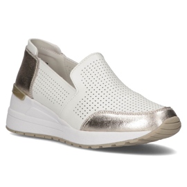 Scarpe in pelle Filippo DP3537 / 22 Wh bianco bianca d'argento 1