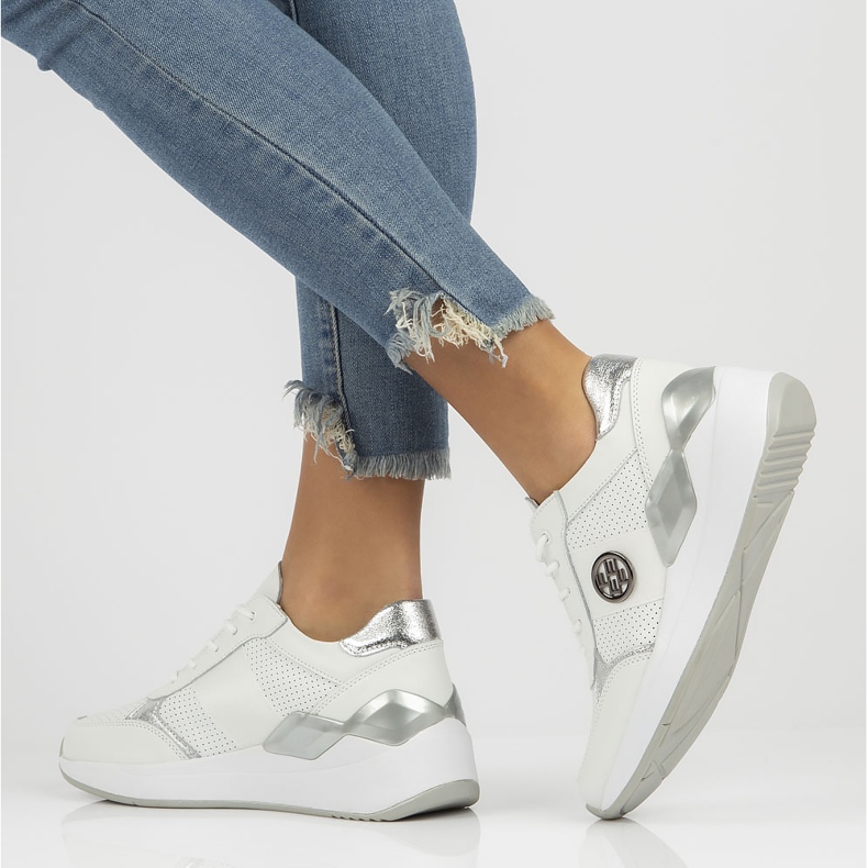 Sneakers in pelle Filippo DP3553 / 22 Wh bianco 1