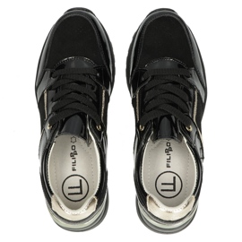 Sneakers in pelle Filippo DP2003/22 Bk Bk nero 2