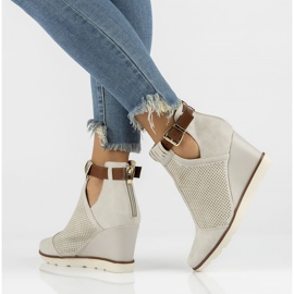 Stivali con zeppa Filippo DBT207 / 22 Be beige 2