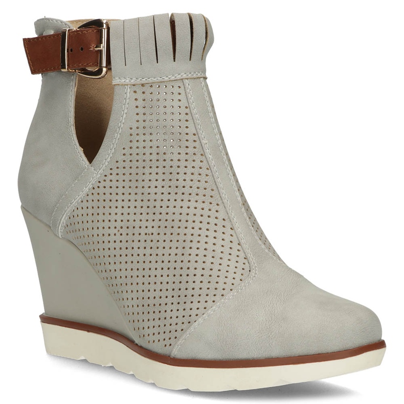 Stivali grigi sulla zeppa Filippo DBT207 / 22 Gr grigio 1