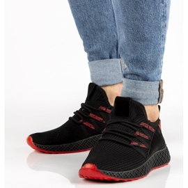 Sneakers nere Filippo MTN1480 / 22 Bk Rd nero rosso 1