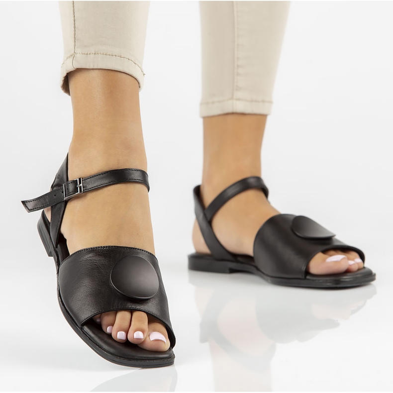 Sandali in pelle Filippo DS3900/22 Bk nero 1