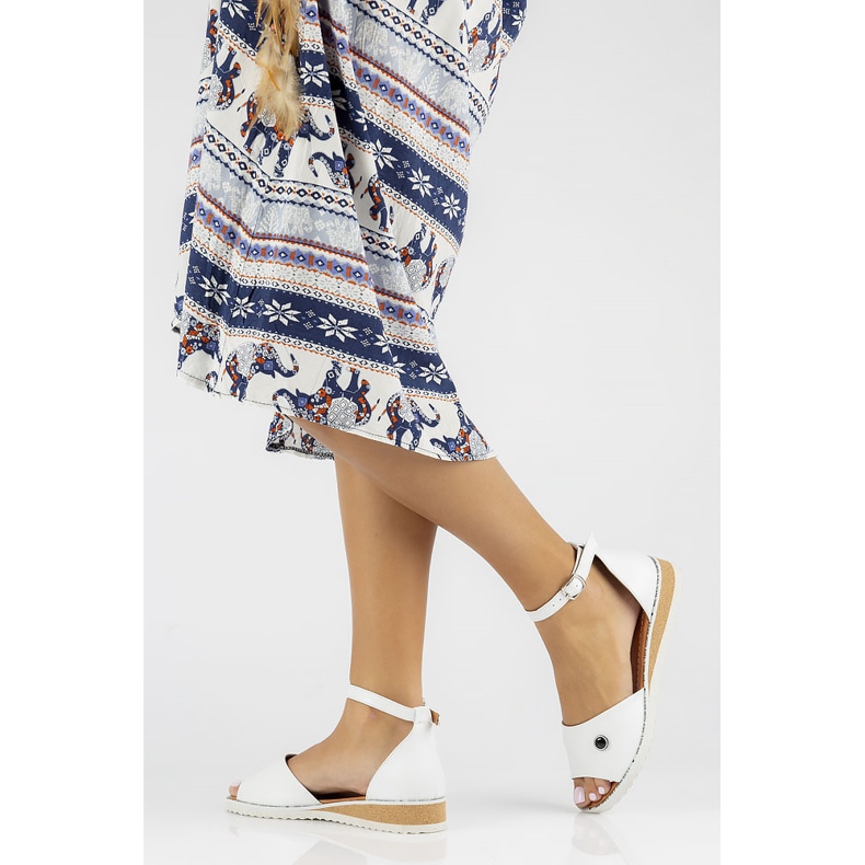 Sandali in pelle Filippo DS3900 / 22 Wh bianco 2