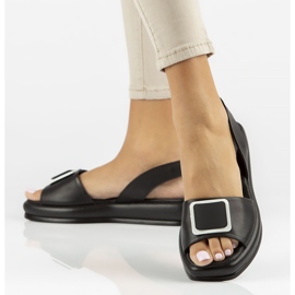Sandali in pelle Filippo DS3902/22 Bk nero 1