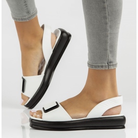 Sandali in pelle Filippo DS3902 / 22 Wh bianco bianca 1