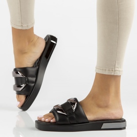 Ciabatte in pelle Filippo DK3903/22 Bk nere nero 1