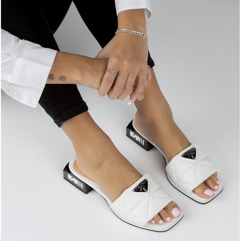 Ciabatte in pelle Filippo DK3905 / 22 Wh bianche bianco 1
