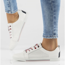 Scarpa in pelle Filippo DP008/22 Wh bianco 2