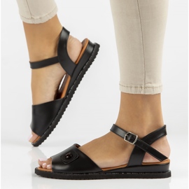 Sandali in pelle Filippo DS3913/22 Bk nero 2