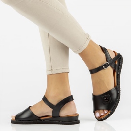 Sandali in pelle Filippo DS3913/22 Bk nero 1